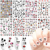 PDFADSK pegatinas uñas 3D con dibujos animados para decoración rápida de uñas.