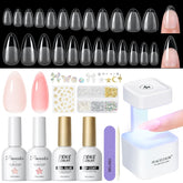PEACECOLOR Kit Uñas en Gel con 240 tips almendra para extensiones naturales fáciles de usar en casa