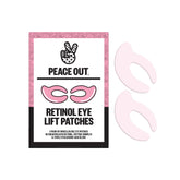 Parches PEACE OUT para ojos con biocelulosa y retinol, levantamiento suave alrededor de los ojos