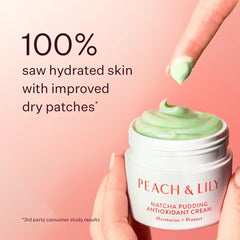 Peach & Lily Matcha Pudding con te verde para calmar la piel.