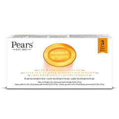 Jabón Pears de glicerina ámbar translúcido para piel suave
