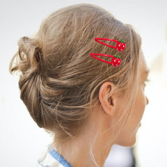 Pin de pelo Pejlnd fresa metal rojo, estilo rápido para peinados.