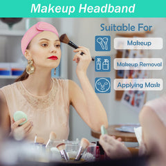 Pejnl banda de cabeza para maquillaje, diseño antideslizante durante aplicación.