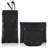PENGJINYU set de tres bolsas de maquillaje negras para organización diaria
