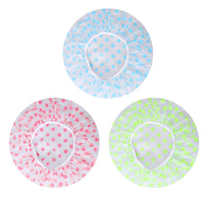 Pengxiaomei gorra ducha azul protege el cabello durante el baño
