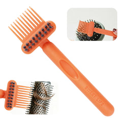 Penitue limpiador de peines 2 en 1 con púa y cerdas para remover cabello y suciedad.