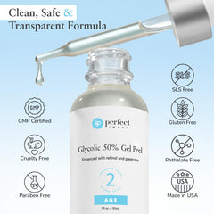 Perfect Image Glycolic 50% Gel Peel aplicación precisa con gotero