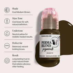 Perma Blend Brunette: tono medio frío para cejas con color auténtico
