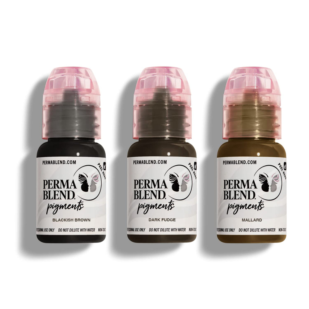 Perma Blend kit cejas tono frío, envase compacto para un color natural.
