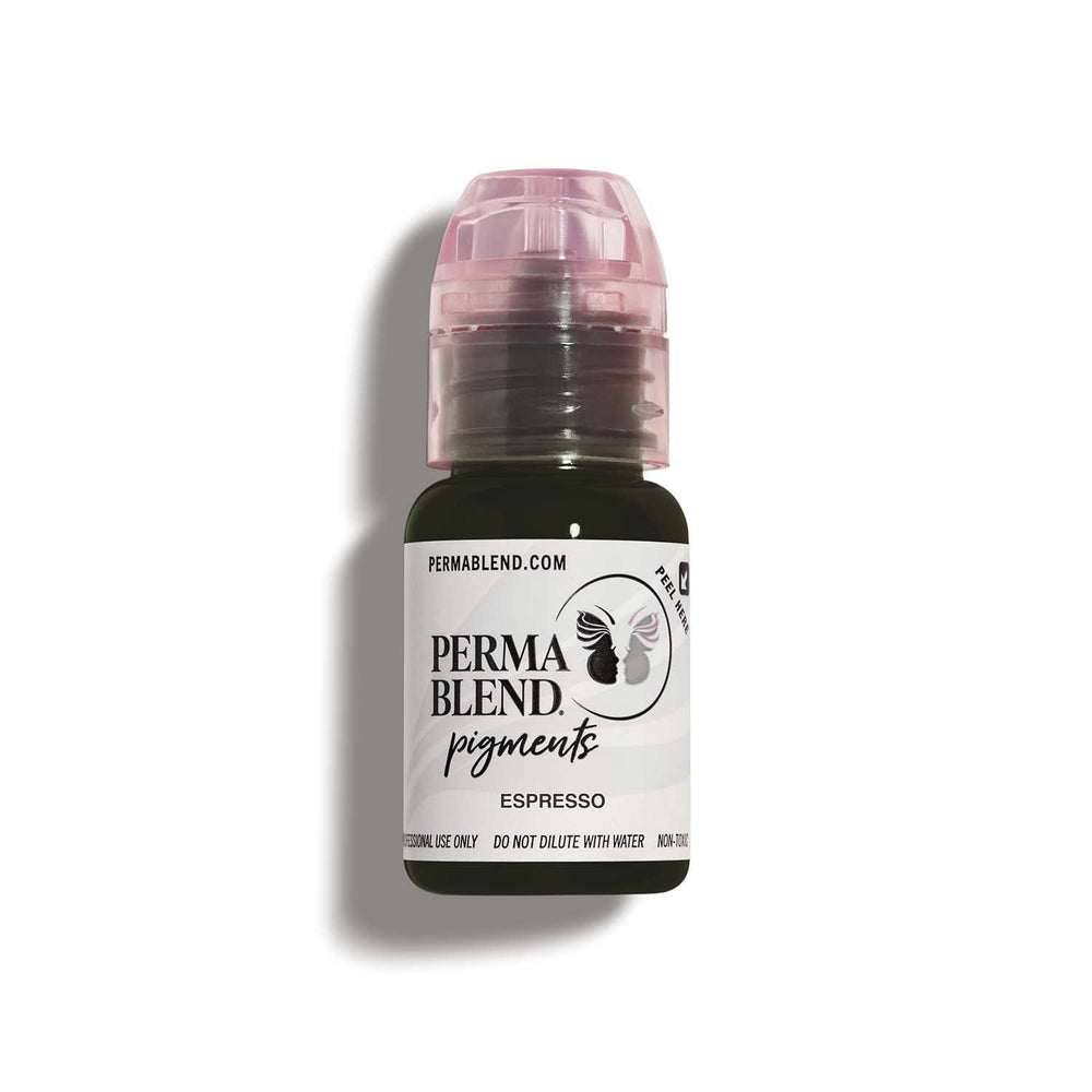Perma Blend Espresso Brown: tinta para cejas de maquillaje permanente, tono medio fríо.