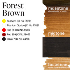 Perma Blend Forest Brown, pigmento de alta densidad para resultados fieles al color.
