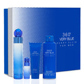 Perry Ellis 360 Very Blue: botella de perfume elegante para hombre, sensación fresca y duradera.