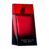 Perry Ellis Red Sky, botella frontal, aroma fresco para el día a día.