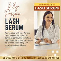 Sérum Persona Beauty applique sur la ligne des cils pour nourrir.