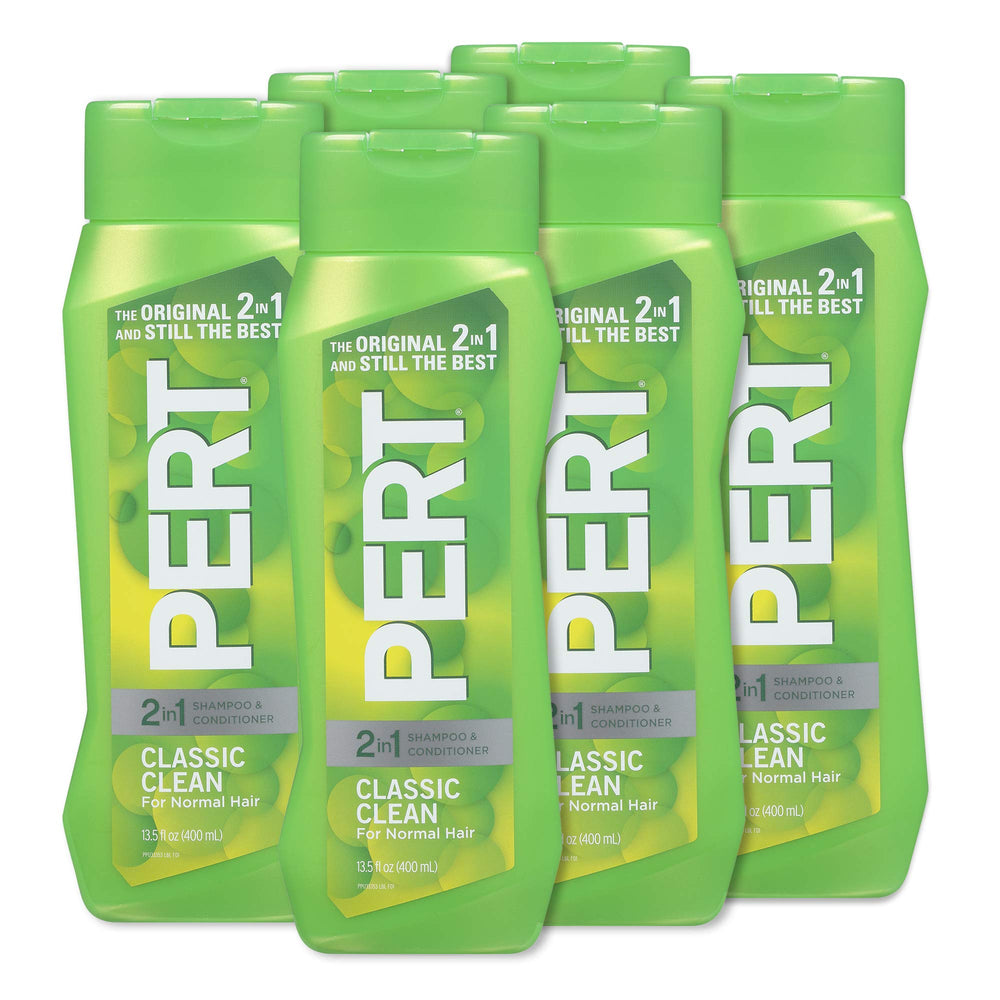 Pert 2-en-1 Classic Clean, bouteille 399 ml, pour une douche rapide et efficace.