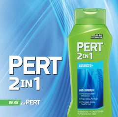 Pert cabello limpio y fresco tras el lavado con fórmula anticaspa