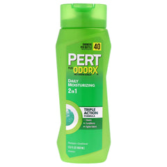 Pert Plus dos en uno en botella para cabello normal, uso diario suave.