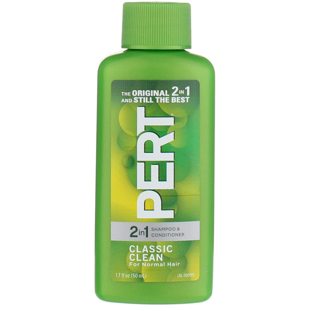 Pert Plus Happy Medium 2 en 1, botella frontal, cabello suave y fácil de peinar.