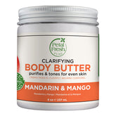 Petal Fresh Manteca corporal Mandarina-Mango, crema suave para piel radiante y nutrida.