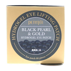 Parche ocular hidrogel Petitfee con perlas negras y oro para revitalizar la mirada