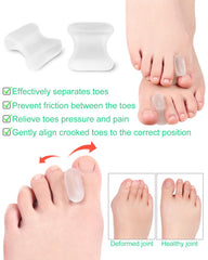 PGRODE corrector dedo martillo con separadores en gel para alineación natural