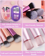 PGRODE Mango ergonómico y brillante, cómodo para sesiones de maquillaje prolongadas.