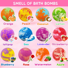 Phaorui bombas de baño con burbujas y colores brillantes al disolverse