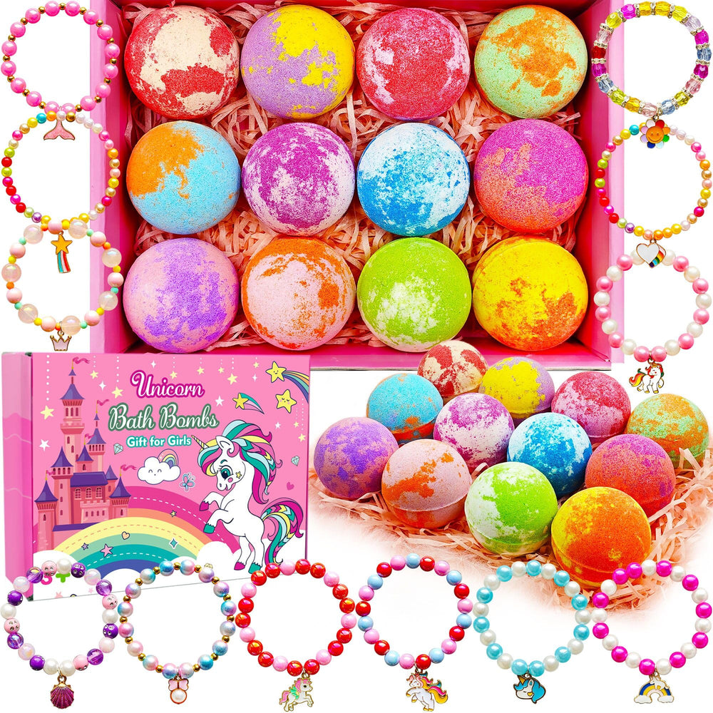 Phaorui bombas de baño unicornio en caja regalo, regalo ideal para niñas