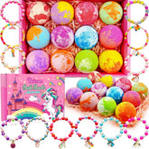 Phaorui bombas de baño unicornio en caja regalo, regalo ideal para niñas