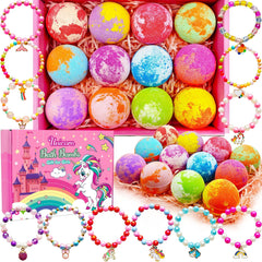 Phaorui bombas de baño unicornio en caja regalo, regalo ideal para niñas