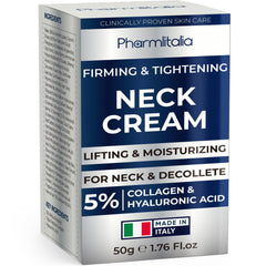 Pharmlitalia crema cuello firmeza: aplicación suave para uso diario y contorno definido.