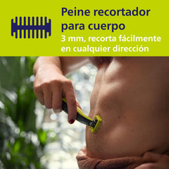 Guía de 3 mm para recortes corporales con Philips OneBlade