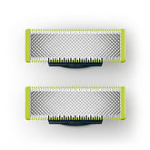 Hojas Philips OneBlade de acero inoxidable para afeitado facial preciso.