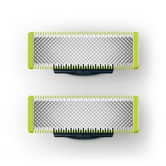 Hojas Philips OneBlade de acero inoxidable para afeitado facial preciso.