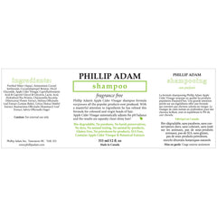 Après-shampoing Phillip Adam sans parfum en flacon, cheveux doux et brillants.