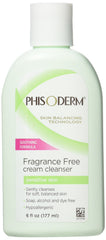 Phisoderm crema limpiadora sin fragancia para uso diario suave con Aloe y Vitamina E