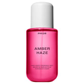 PHLUR Amber Haze, botella-vertido: bruma envolvente para cabello y cuerpo, aroma duradero.
