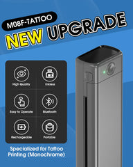 Phomemo M08F impresora de tatuaje inalámbrica con transferencia fácil.