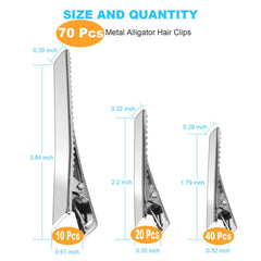 PHSZZ clips alligator de 2,2 pulgadas sujeción estable para moños y peinados.
