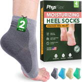 Calcetines hidratantes PhysFlex para talones suaves durante la noche.