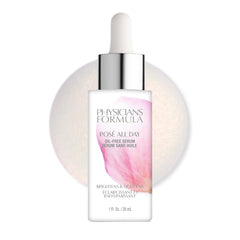 Physicians Formula Rosé All Day Serum, botella rosada, ilumina la piel e hidrata