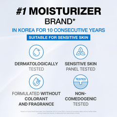 PHYSIOGEL moisturizer texture swatch highlighting lightweight, non-greasy feel.