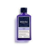 PHYTO Purple Shampoing, flacon, neutralise les reflets jaunes et ajoute de la fraîcheur.