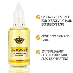 piaou botella-remover-tape para retirada suave de extensiones y cintas