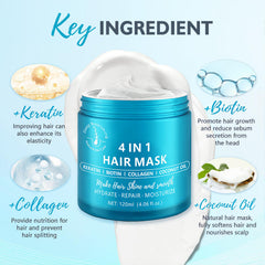 PIFLAT Mascarilla control frizz para cabello encrespado, reduce frizz.