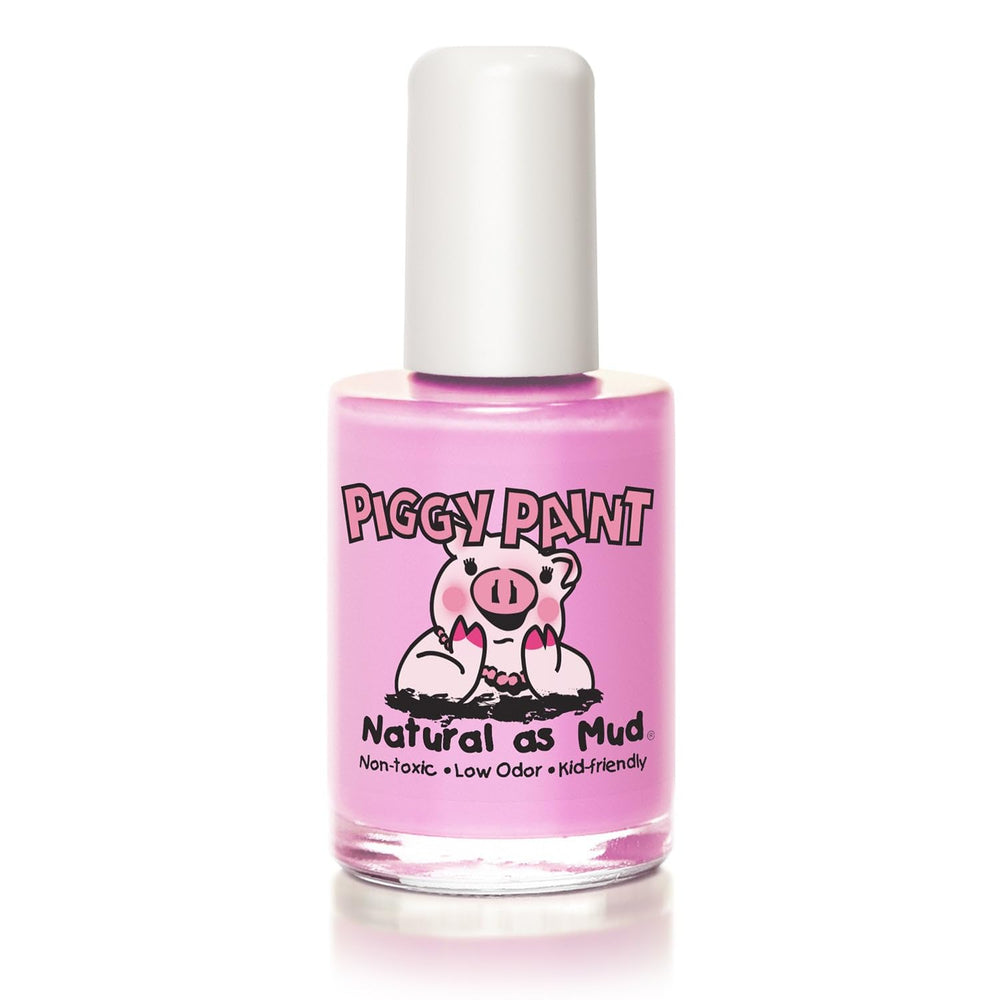 Piggy Paint PINKie Promise, bote neón rosado para uñas seguras.