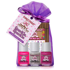 Piggy Paint Sparkle Sparkle empaque del set regalo con brillo y arte de uñas 3D