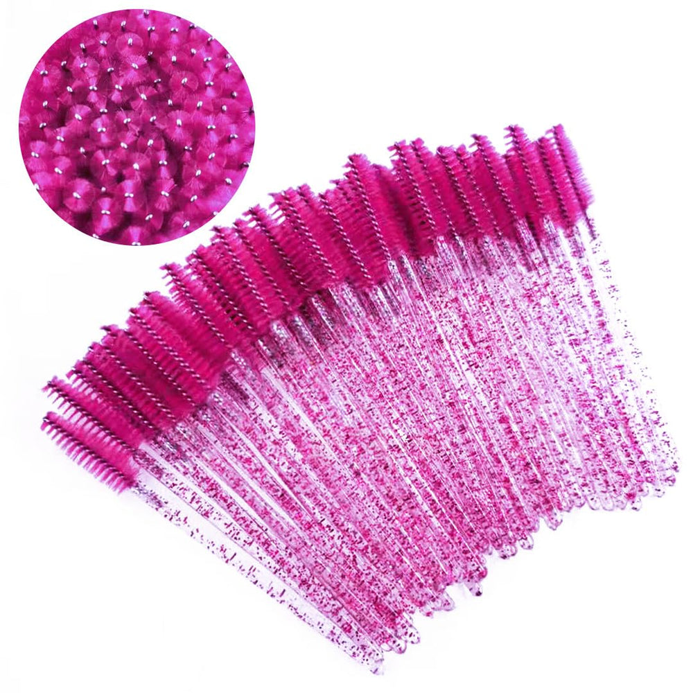Pimoys 100 pinceles desechables para pestañas, uso higiénico y preciso.