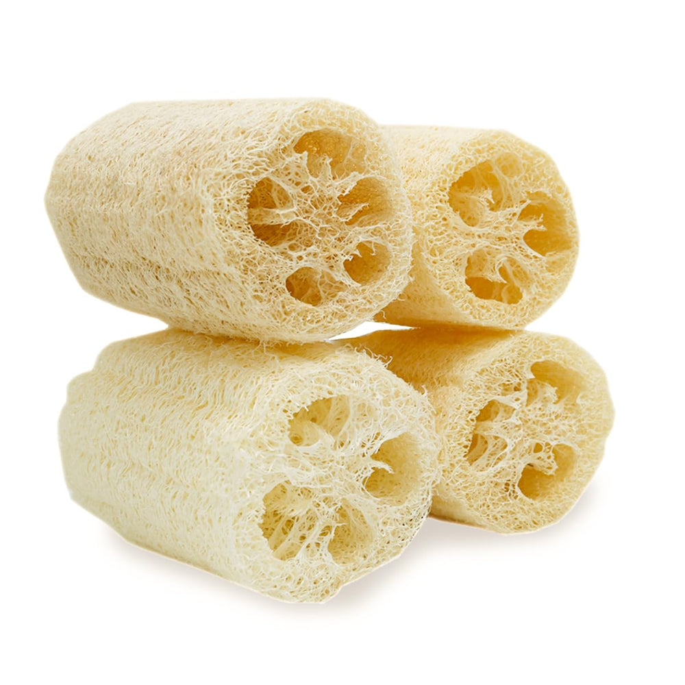 pisdoplop esponja lufa natural 4 pulgadas para exfoliar suavemente la piel