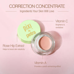 Pixi Beauty Correction Concentrate with rosehip supports skin elasticity and a healthy glow.
